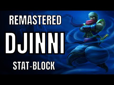 EPIC DJINNI Stat-block for Dungeons & Dragons 5E #4k