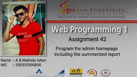 Program the admin homepage including the summerized report | Web project | Task 42