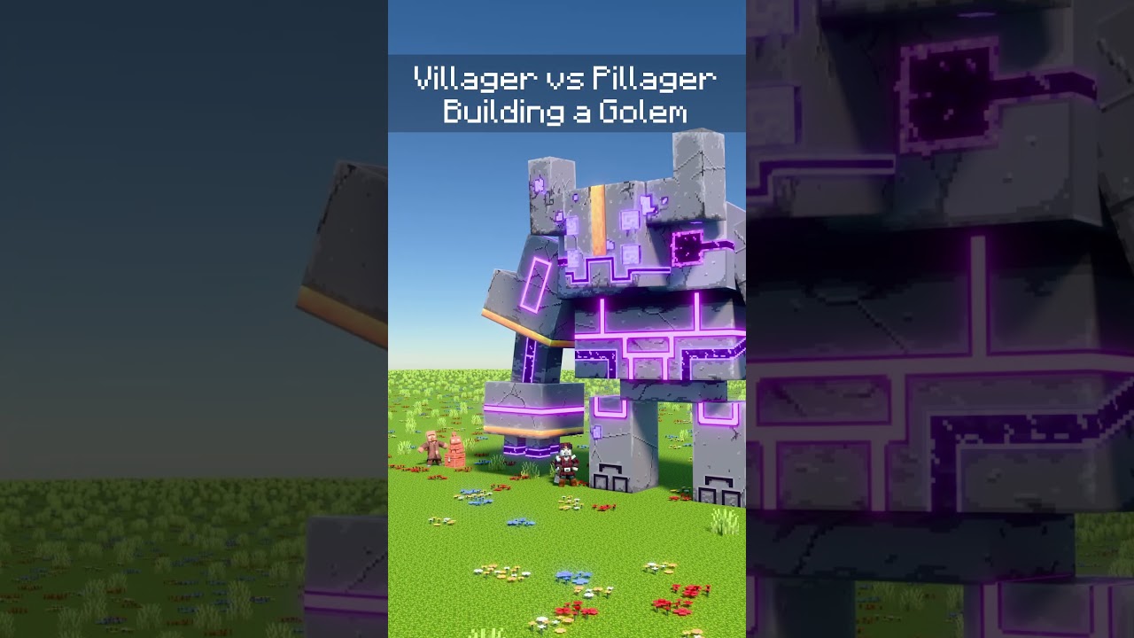 Pillager vs Villager Golem Build Battle!