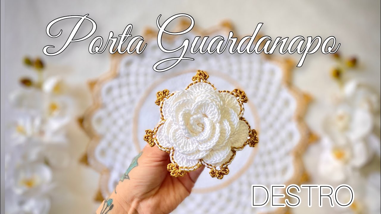 PORTA GUARDANAPO REQUINTE-Porta guardanapo de crochê por Mirian Lima