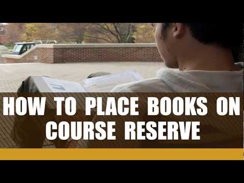 Course Reserves Tutorial