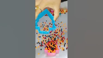 ASMR 💈💫🌈Beads Satisfying Reverse Video. #shorts #reverse  #asmr #beads