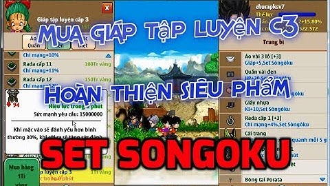 Ngọc Rồng Online - Mua GTL c3 hoàn thiện siêu phẩm sv7  set songoku 4s Kamejoko 7 triệu HP