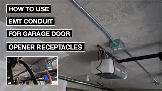 Installing 1/2' EMT conduit for 2 new garage ceiling receptacles | Garage Door | Westfield, NJ.