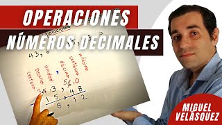 Operaciones con números decimales | Suma y resta con decimales