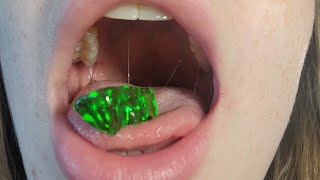 Giantess vore ASMR - gummy bear in my mouth!