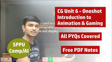 CG | Unit 6 | Introduction to Animation and Gaming | SPPU S.E. Comp & A.I. | Oneshot
