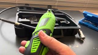180W Rotary Tool Kit, PHALANX 6 Variable Speed with Flex Shaft, How to Attach the Pencil Grinder and
