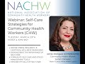 Webinar selfcare strategies for community health workers chws