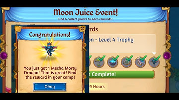 Merge Dragons Moon Juice Event Completed - Mecha Morty Dragon Acquired