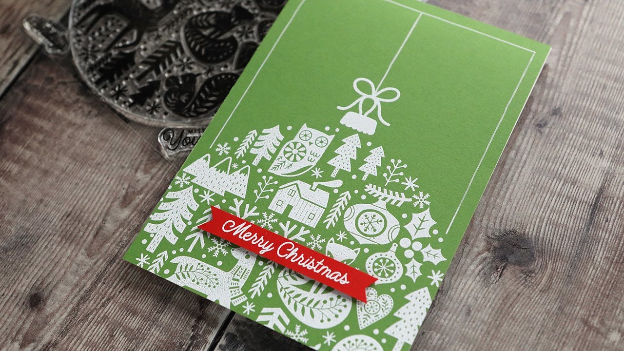 Holiday Card Series 2020 - Day 22 - Simple & Bold Card - YouTube