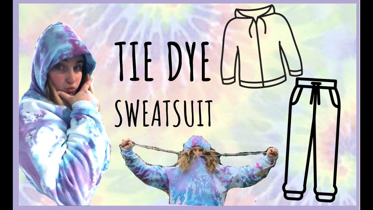 my DIY tie dye sweatsuit!! - YouTube