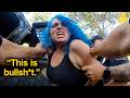 Entitled Woman Attacks Elderly Man Over a MAGA Hat