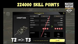 Chieftain T2 to T3 UPGRADED 🥳 with 224k skill points | Massive Warfare Aftermath #massivewarfare  screenshot 3