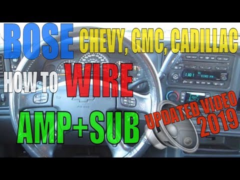 CHEVY Silverado BOSE System How To Wire AMP + SUB Wiring High Low Line Out Converter Factory Radio