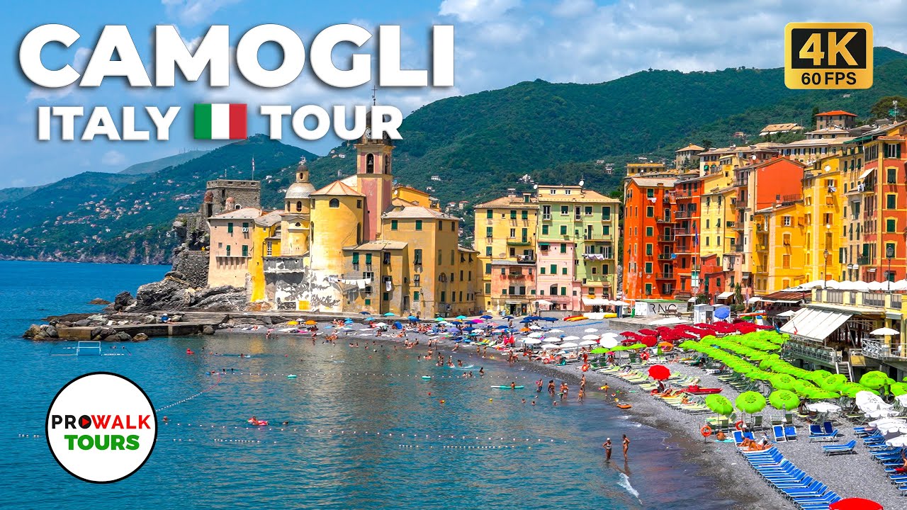 Camogli Walking Tour - 4K 60fps with Captions (Not HDR) - YouTube