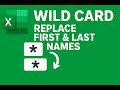 Replace First and Last Names Excel Tricks