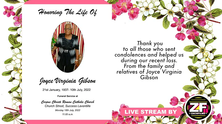 Celebrating the life of Joyce Gibson