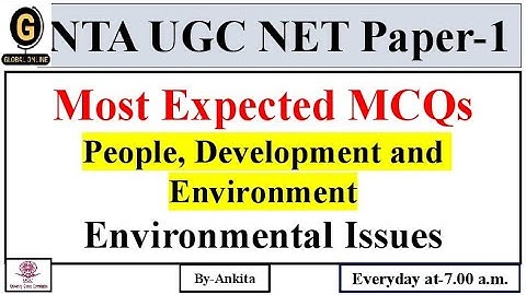 NTA UGC NET Paper-1 |Most Expected MCQs |People, Development and Environment| For Upcoming Exam 2022