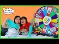 MYSTERY WHEEL OF SLIME CHALLENGE and SPIN WHEEL POP QUIZ