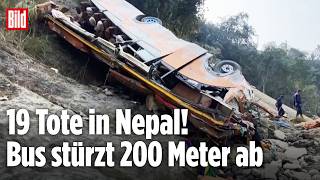Nepal Tragischer Unfall Bus Stürzt 200 Meter In Die Tiefe Mindestens 19 Tote