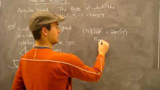 Angular Velocity Speed Word Problem: Trigonometry Math Help