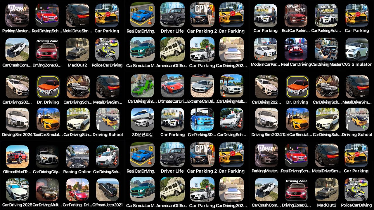 Offroad Car Transport,Car Driving 2025,Real Car Driving,Parking Master  Multiplayer 2,Car Driving Sim
