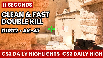 Clean and Fast Double Kill | AK47 on Dust2 | Highlight CS2