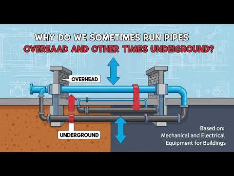 ليش نركب بعض الأنابيب فوق السقف وبعضها تحت الأرض