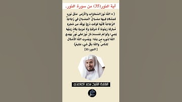 آية النور(35)من سورة النور//القارئ الشيخ سعد الغامدي
