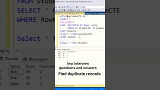 Most useful SQL query for interviews 💯#sql #sqlserver #mysql #postgresql #database