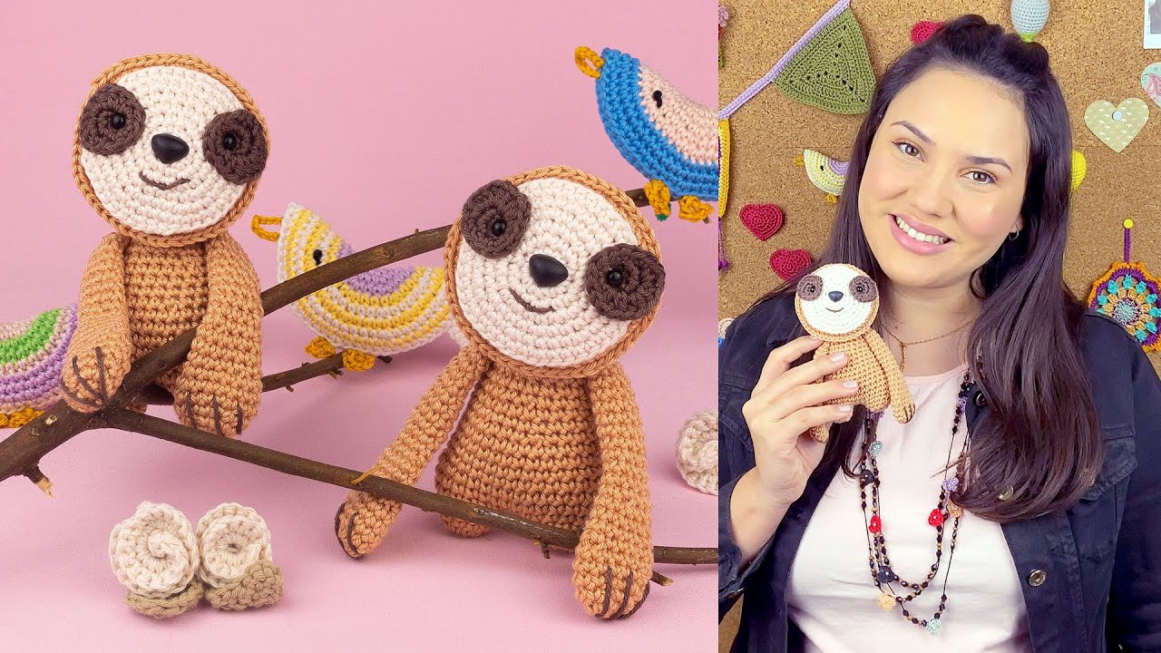 COMO FAZER BICHO PREGUIÇA DE AMIGURUMI | ATELIÊ JÉSSICA BRANDÃO | #035