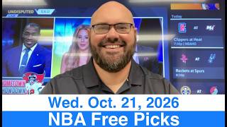 NBA Picks (10-21-26) Wednesday Basketball Predictions & Free Plays - Vegas Lines & Betting Odds
