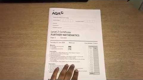 AQA GCSE Further Maths 2018 Paper 2