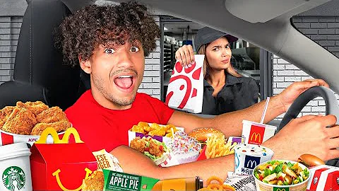 I ATE At Every DRIVE THRU For 24 Hours..