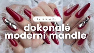 Moje Nejdelší Nehty Moderní Mandle Na Šablony, Celobarva A Kamínkové Zdobení Kate Nehty