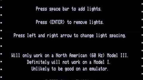 Marquee graphics demo for TRS-80 Model 3 Microcomputer