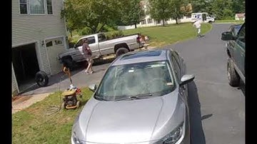 Delivery Driver Hightails It After Happy Dog Says Hello || ViralHog