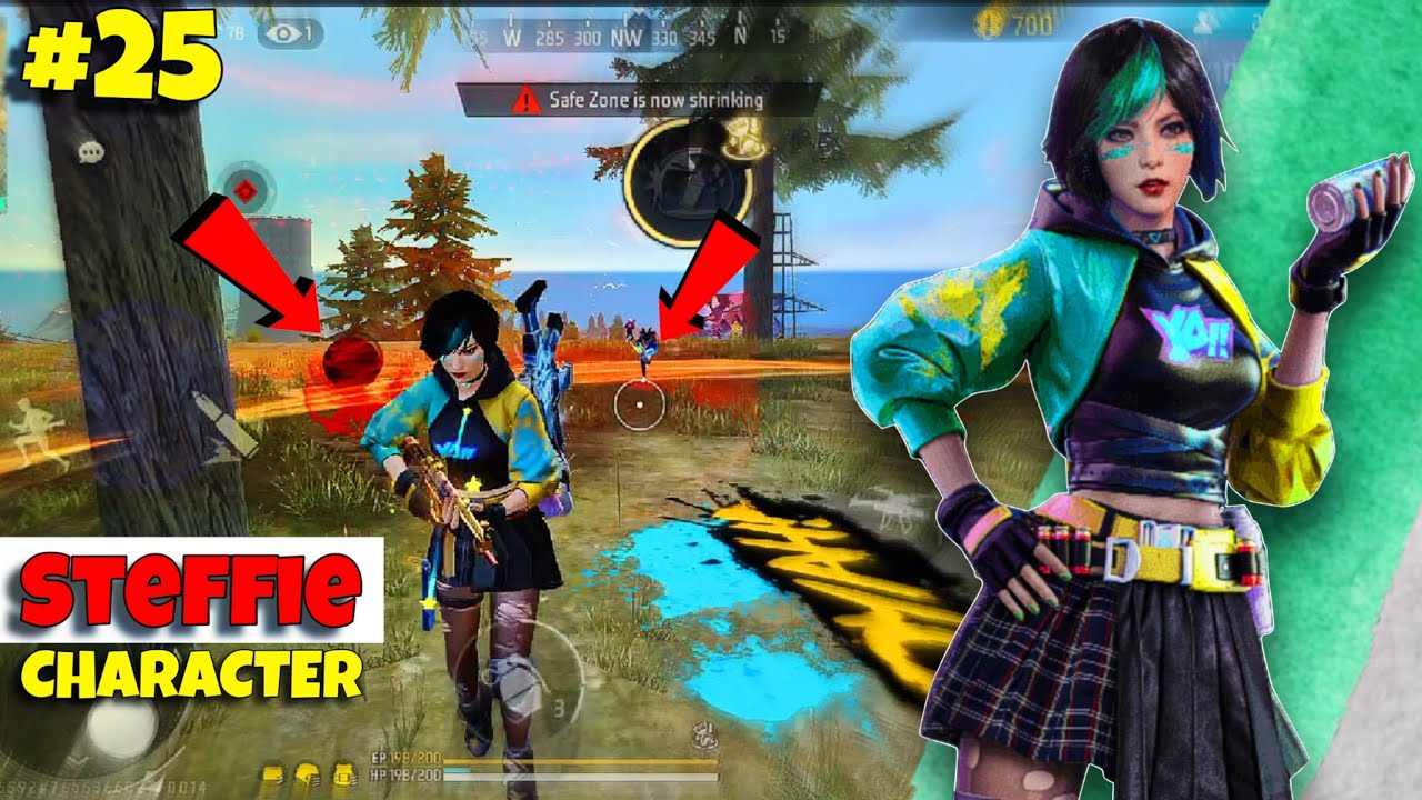 Free Fire Steffi Character Full Gameplay + Ability Explained || Supreme Gamer 