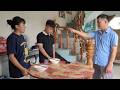 Mr. Huong was surprised to see his son and the little girl in the house