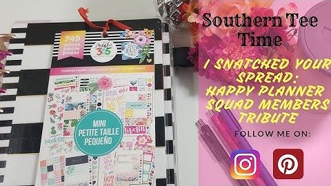 I Snatched Your Spread | Happy Planner Squad member Planfortomorreaux #happyplanner #squadmember