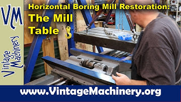 Horizontal Boring Mill Restoration: Scraping, Grooving and Reassembling the Table