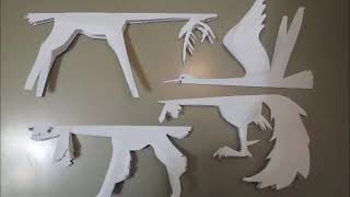 Бумажные олень и собака. Самые простые в фигурки из бумаги  Made of paper. Paper deer. Paper Dog