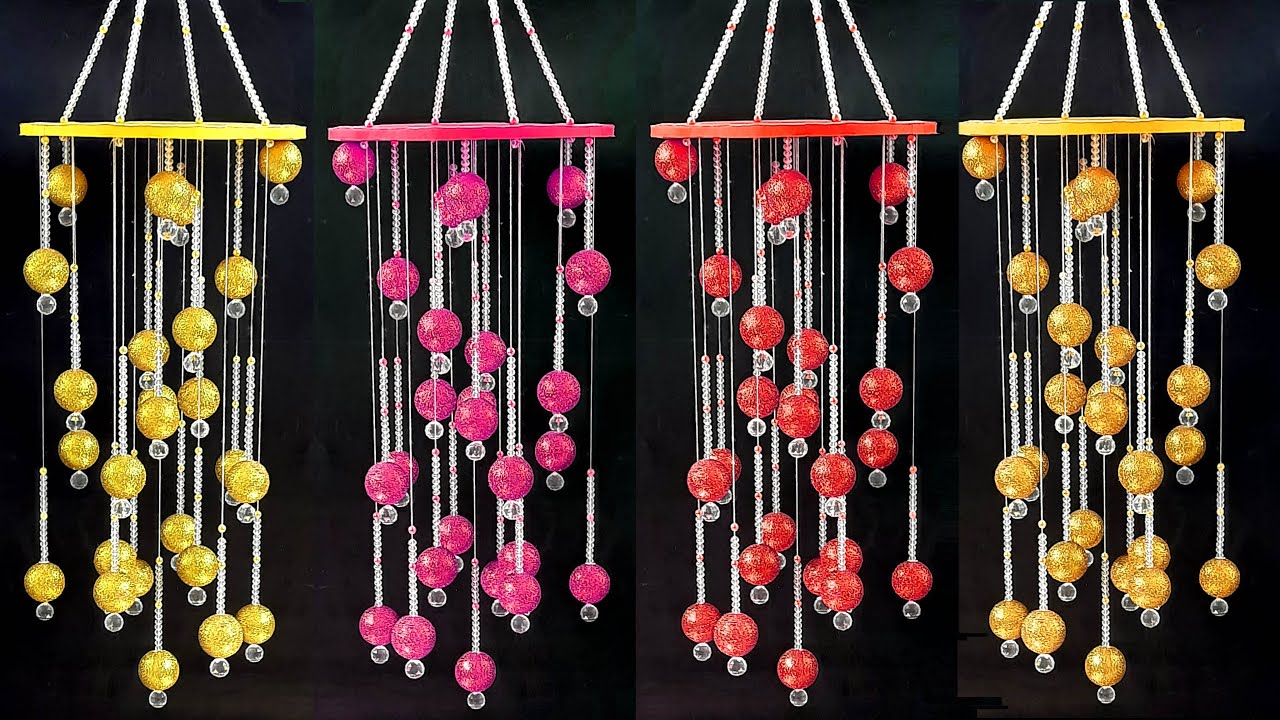 DIY Room Decor... Pearls Wall Hanging DIY Jhumar Making YouTube