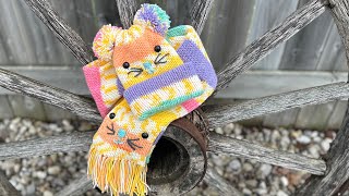 Addi and Sentro Beginner Course: 1 Cake Cat Scarf and Beanie Set