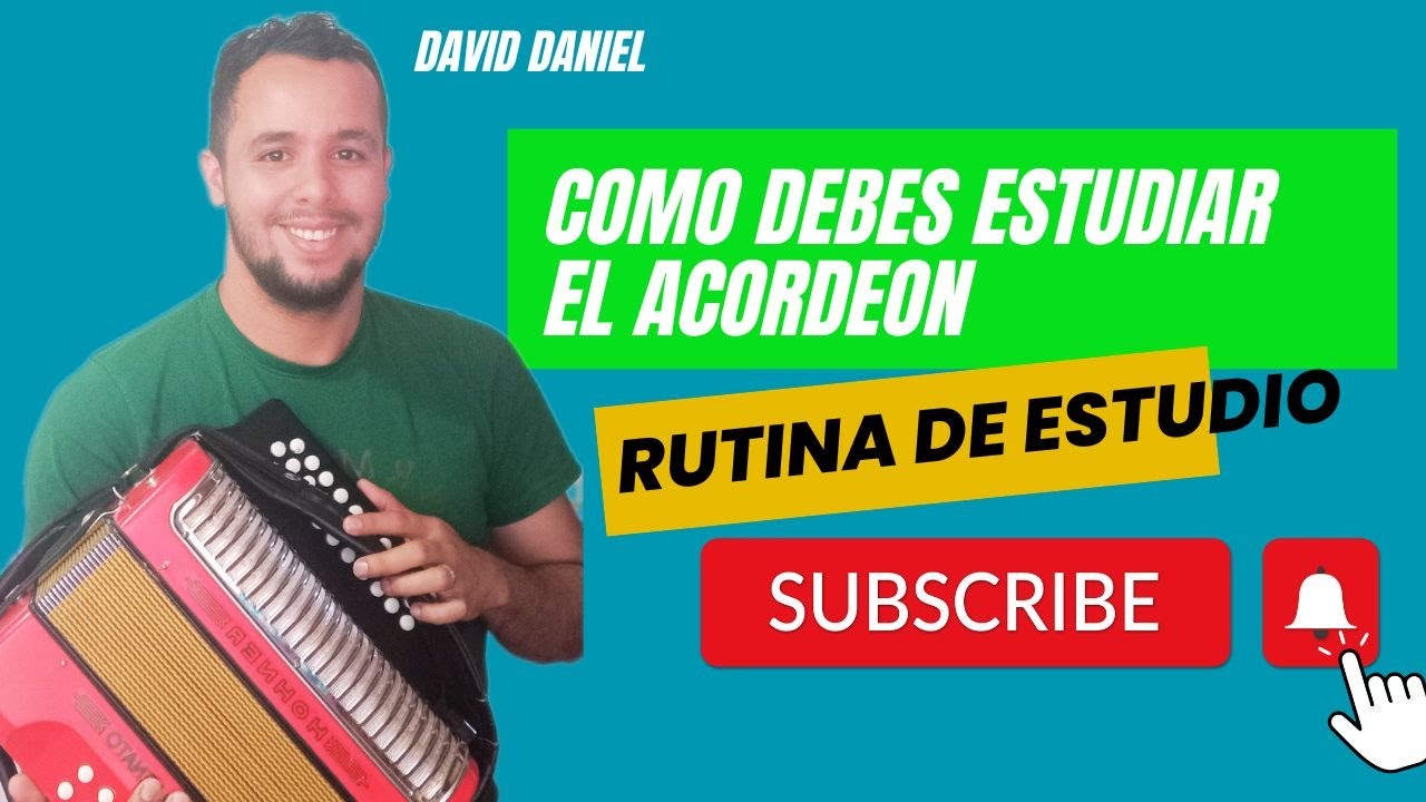 [CLASES DE ACORDEON] TUTORIAL DE ACORDEON RUTINA DE ESTUIDO-COMO