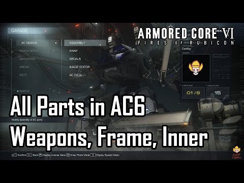 Armored Core 6 - All Parts Showcase: Weapons, Frame, and Inner Parts