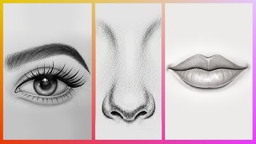 How to draw Eye, Nose, and Lip