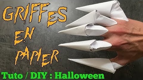 Tuto / DIY Halloween : Griffes de Monstre en Papier