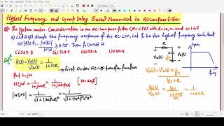 Highest Frequency and Phase Delay in RC-LPF Based GATE Problem